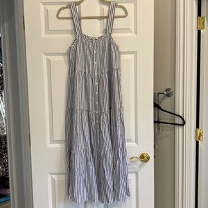 NWT madewell linen blend button front maxi dress! Size M
